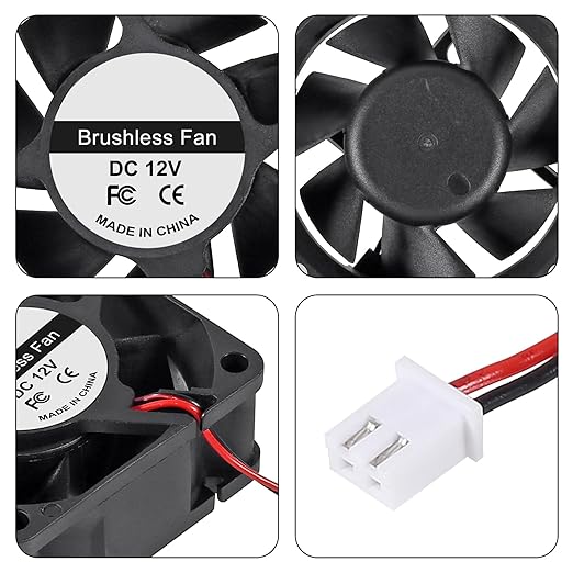 UMLIFE 4PACK 6025 12V Dual Ball Bearing Brushless Cooling 60X60X25mm 2Pin - Image 3
