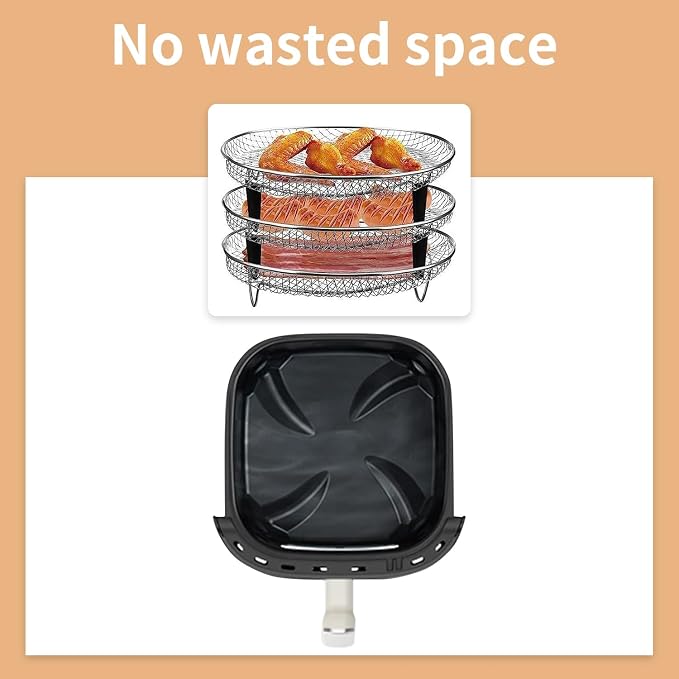Air Fryer Racks Stainless Steel 11Pcs Air Fryer Universal Accessories, 3 Layer - Image 3