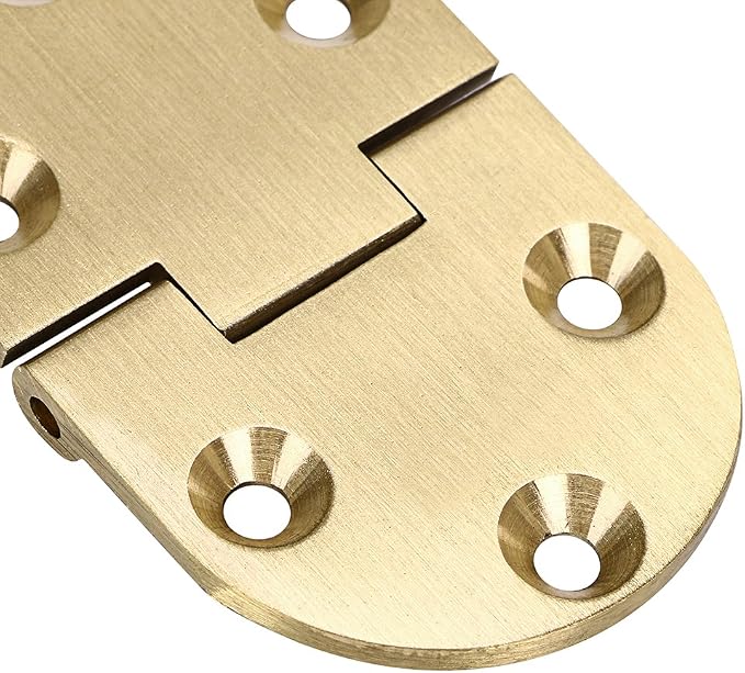 OwnMy 2 Pcs Solid Brass Hinges, Drop Front Desk Drawer Butt Hinge - Image 7