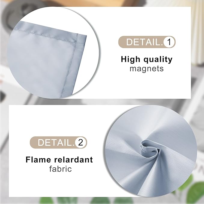 2 Pcs 1 x 4 ft Magnetic Fluorescent Light Covers Fabric Ceiling Light Filter - Image 4