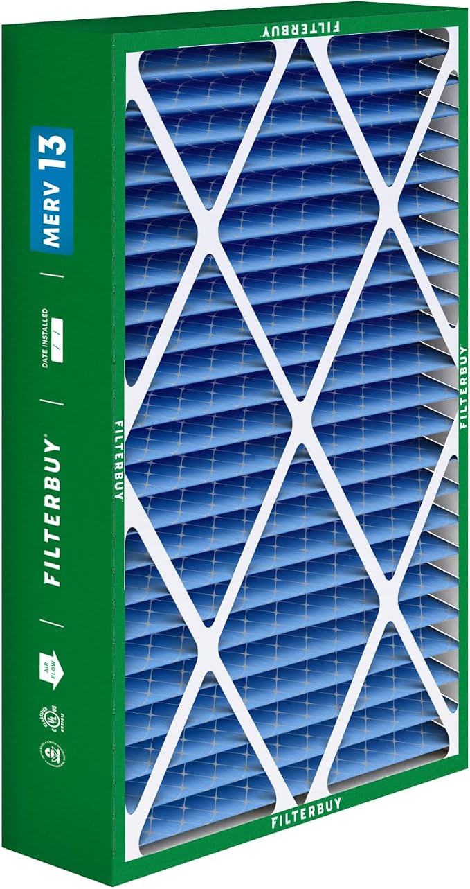Filterbuy 16x25x5 Air Filter MERV 13 Optimal Smoke & Allergy Defense, Pleated - Image 9