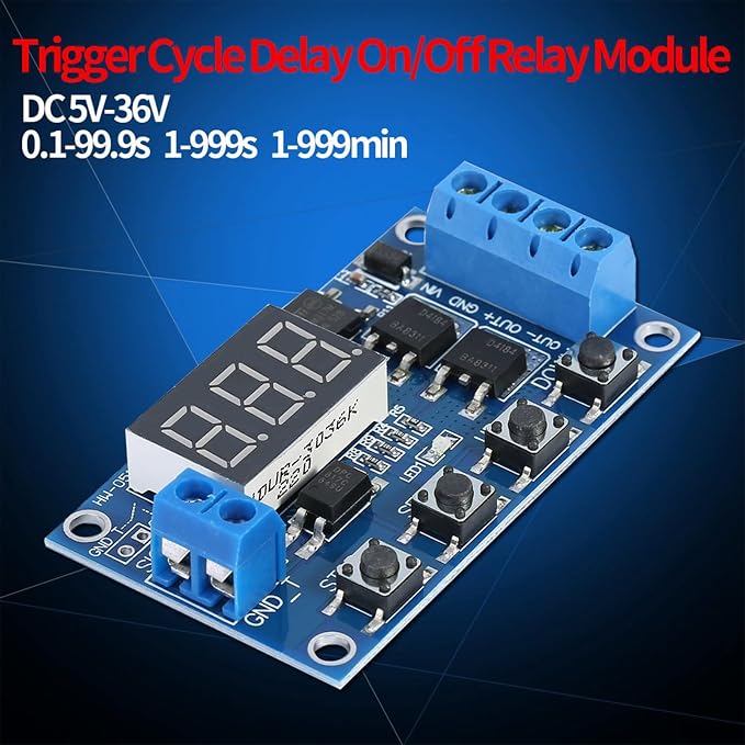 DC 5V-36V Cycle Timer Delay Timer Relay Module - Image 5