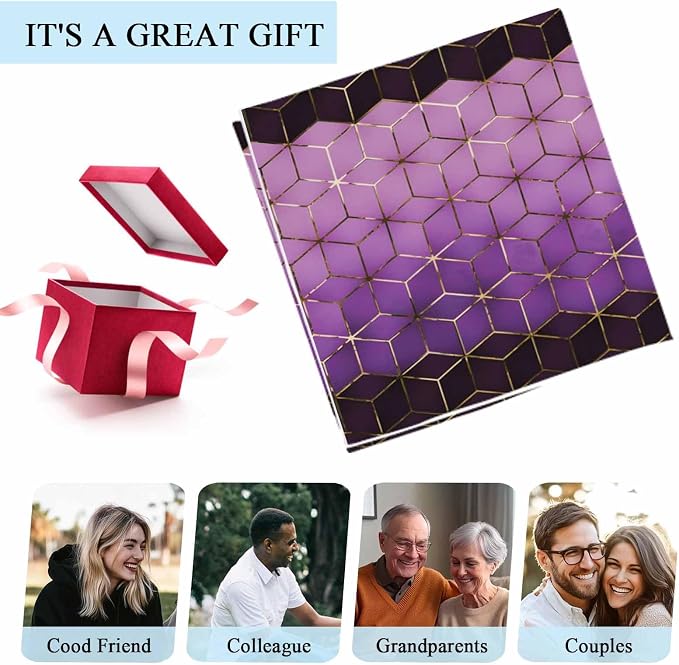 2x4 ft Fluorescent Light Cover for Ceiling Modern Gradient Purple Geometric - Image 8