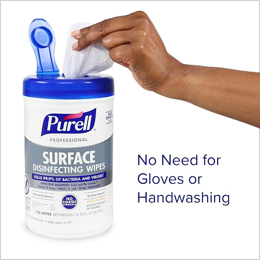 PURELL Professional Surface Disinfecting Wipes, Citrus Scent - Image 7