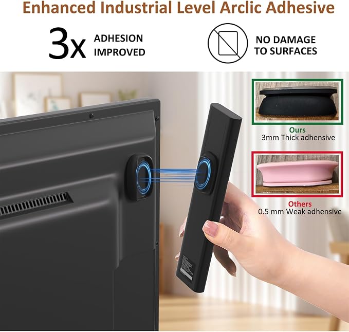 Tiizze 5 Pack Upgraded Magnetic Remote Control Holder Wall Mount - Image 3