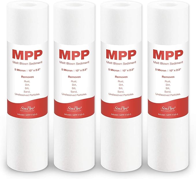 SimPure 5 Micron 10" x 2.5" Whole House Sediment Water Filter Cartridge by SimPure_Water