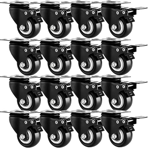 1.5" Casters Set of 16 Heavy-Duty Industrial Caster Wheels by GcFoir