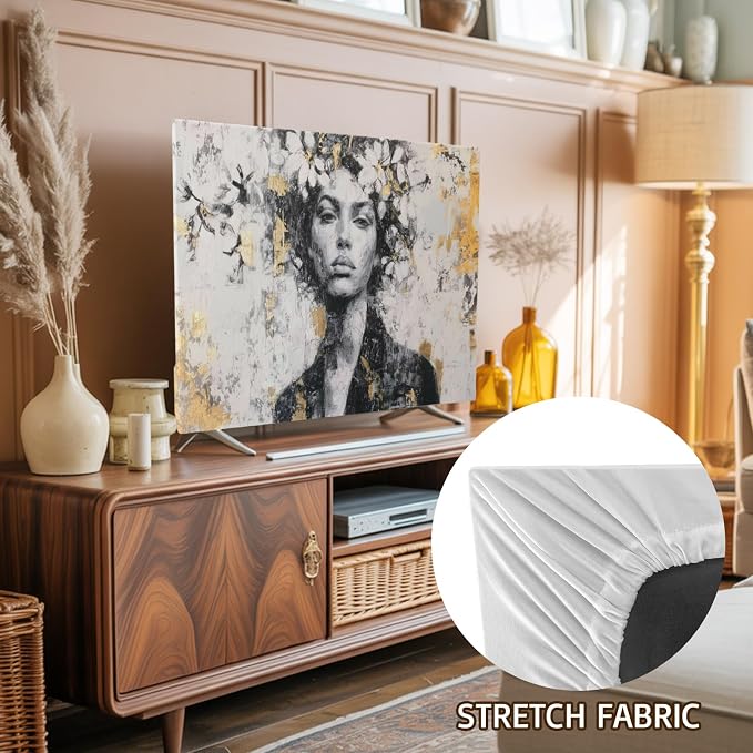 Elastic Indoor TV Cover 75" Dust Protector, African American Posters Stretch - Image 2