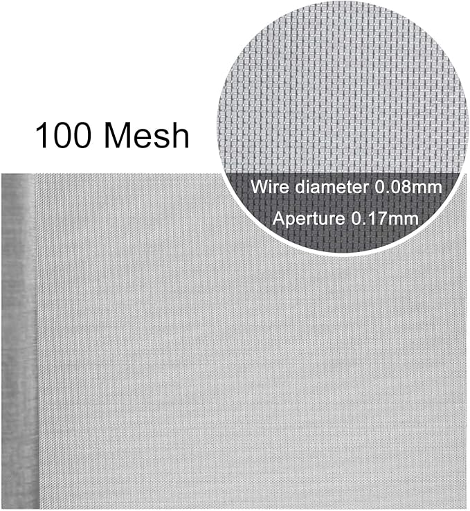 Stainless Steel Woven Wire Mesh, 304 100 Mesh Filter Screen Sheet - Image 2