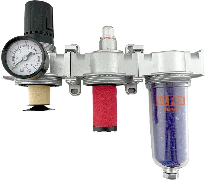 3/8" NPT MID FLOW Filter Regulator Coalescing Desiccant Dryer System - Image 6