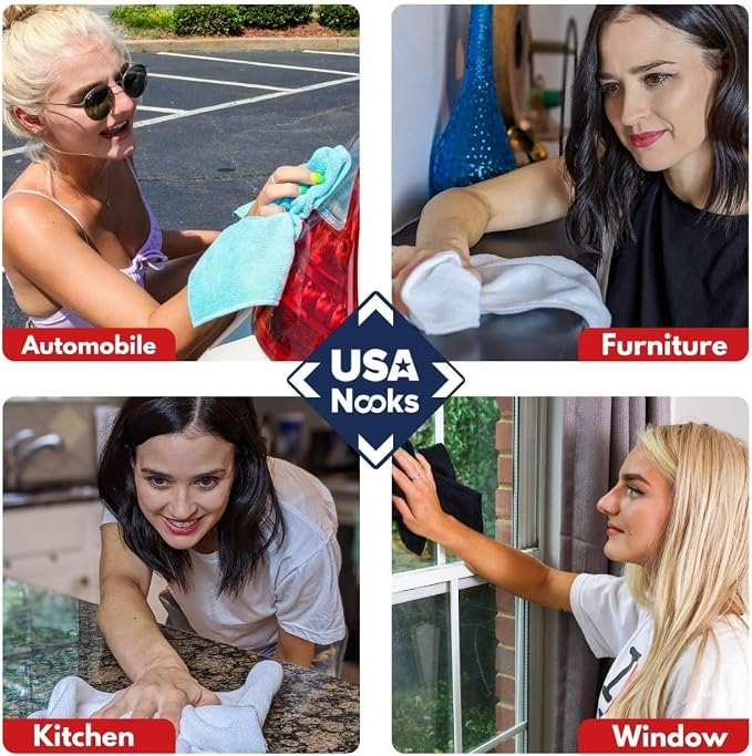 USANOOKS Premium 300GSM Microfiber Cleaning Cloth - Image 5