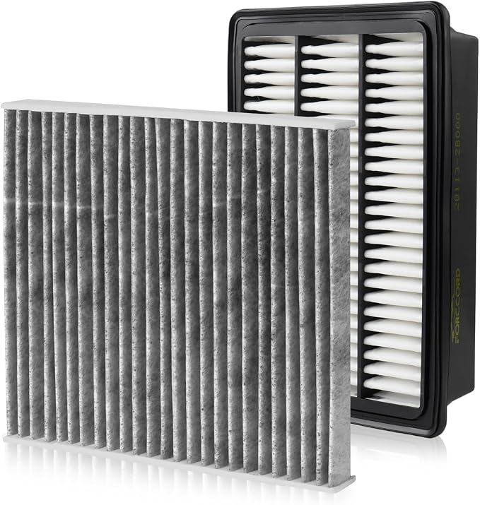 Cabin & Engine Air Filter Fit for 2007-2009 Hyundai Santa Fe Activated Carbon by Forccord