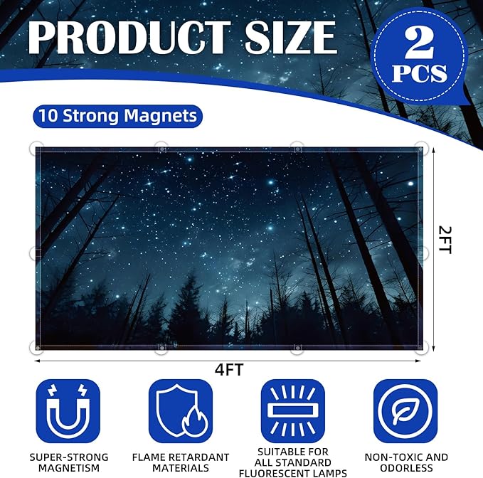 ANGSYLTH 2 Pcs Fluorescent Light Covers - Image 2