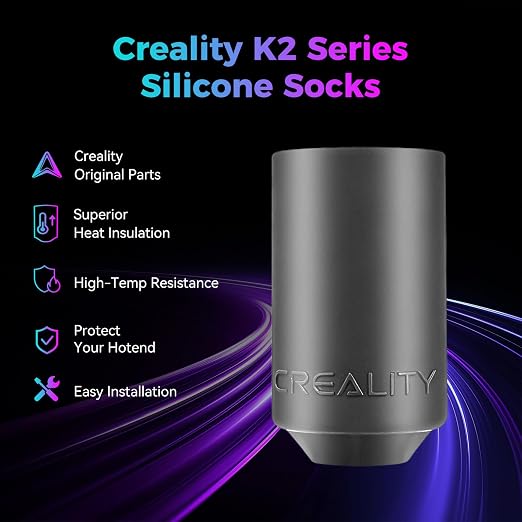 Creality Official K2 Plus Silicone Socks, Original K2 Hotend Silicone Cover - Image 2