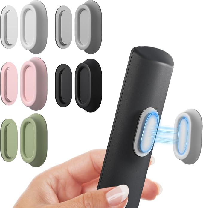 5 Pack Magnetic Remote Control Holder Wall Mount, Upgraded No Drill by ELECTRONICSORGANIZATION