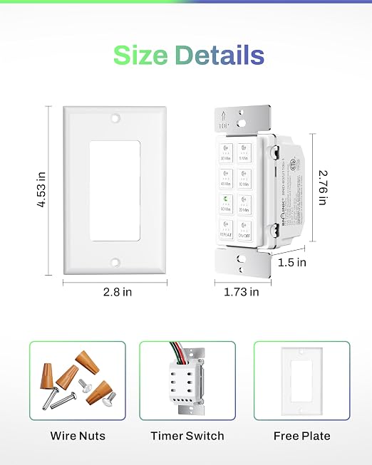 BN-LINK Countdown Digital Wall Timer Switch - Image 6