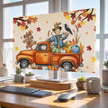 Thanksgiving Pumpkin Farm Truck Indoor TV Cover, Elastic TV Screen Protector by Unknown
