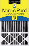 Nordic Pure 16x25x5 Pleated MERV 10 Plus Carbon Air Filter 1 Pack | Actual by NordicPure