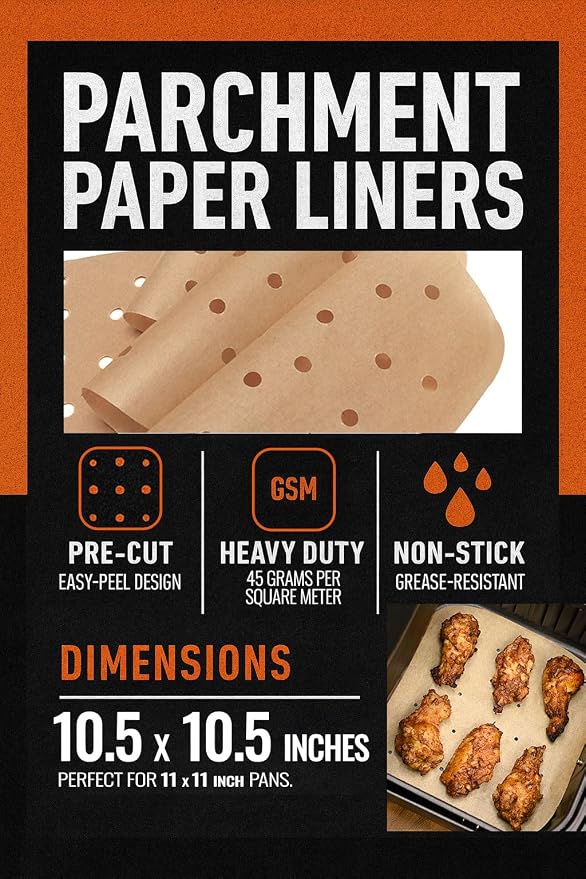 Air Fryer Unbleached Parchment Paper Sheets - Image 3