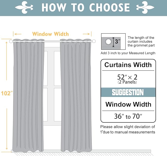 ChrisDowa Room Darkening Curtains 102 Inches Long 2 Panels Set for Living Room, Grommet Thermal Insulated Blackout Curtains for Bedroom (Cappuccino, 52 x 102 Inch)
