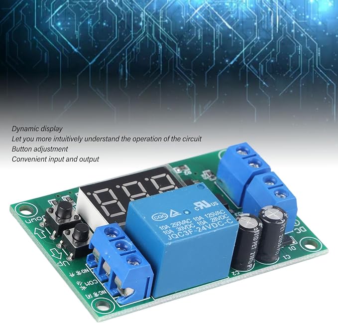 Timer Relay Module, 3 Digit Digital Display Programmable Button Adjustment - Image 3