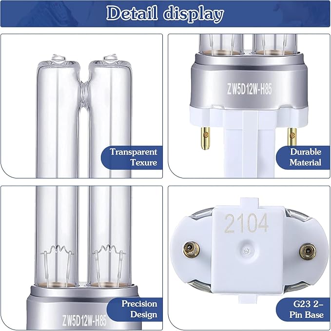 4 Pack Replacement Bulb, 5W UV-C Bulb Compatible - Image 6