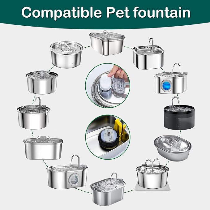 Cat Water Fountain Filters, Cat Fountain Replacement Filters - Image 3