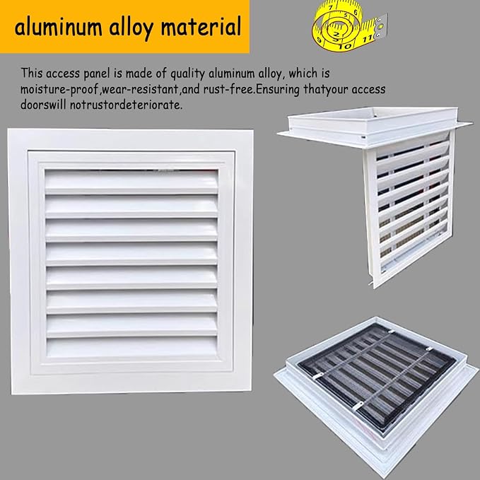 Black Air Vent Covers 12x14 in Steel Return Air Grilles - Image 5