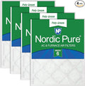 Nordic Pure 16x25x1 Poly Green MERV 6 Pleated AC Furnace Air Filters 4 Pack | by NordicPure