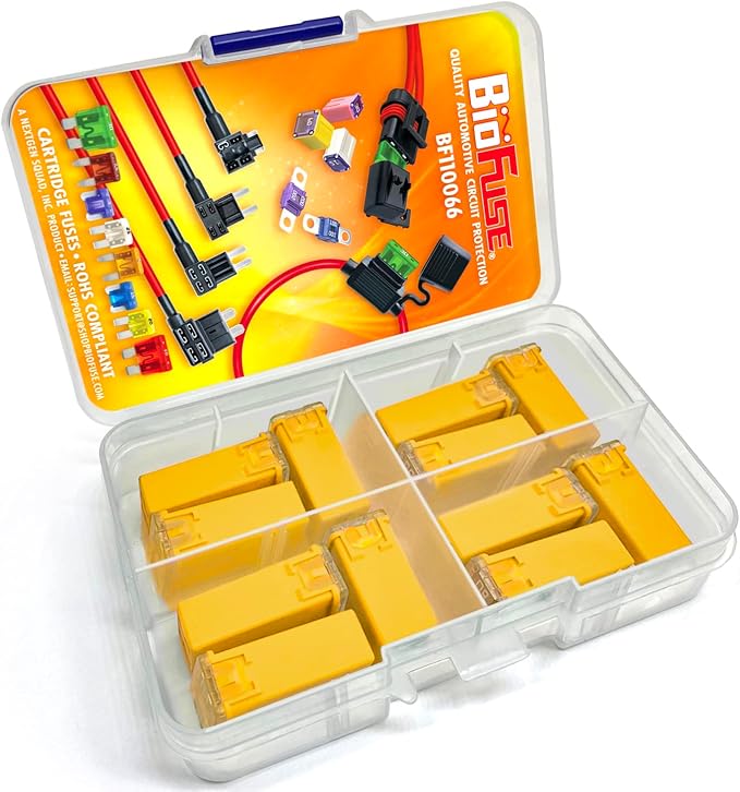 60A JCASE 12-Piece Cartridge Fuse Set. Fits Most: Nissan, and Ford - Image 3