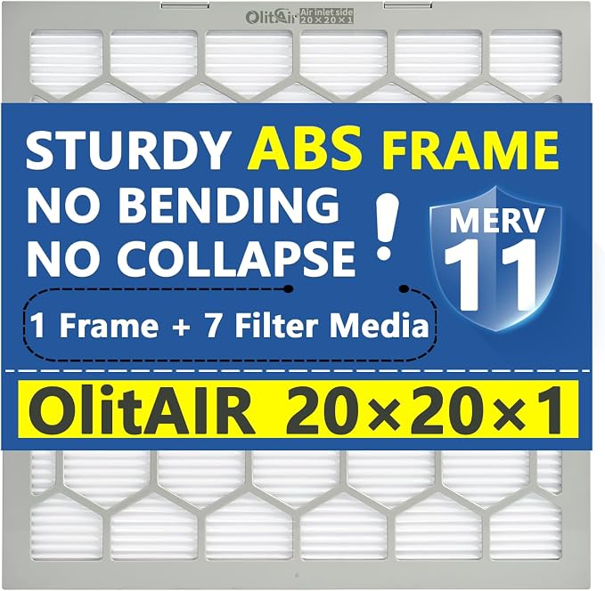 20x20x1 MERV 11 Air Filter, AC Furnace Air Filter, Reusable ABS Plastic Frame - Image 7