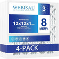 12x12x1 Air Filter MERV 8 MPR 600 4Pack Furnace Filters Pleated HVAC AC Furnace by WEBISAU