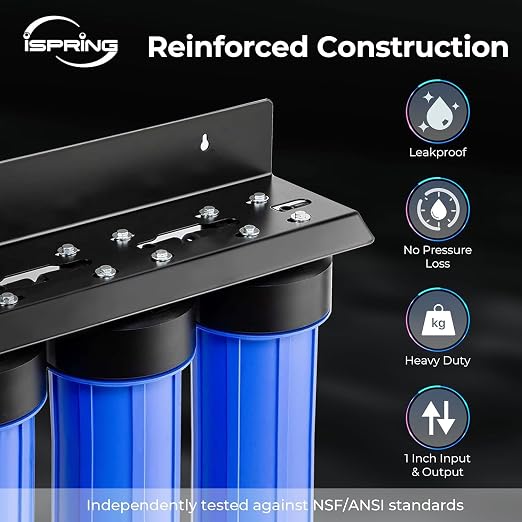 iSpring WGB32B-MKS+AHPF12MNPT16X2 3-Stage Whole House Water Filter System w/ - Image 2