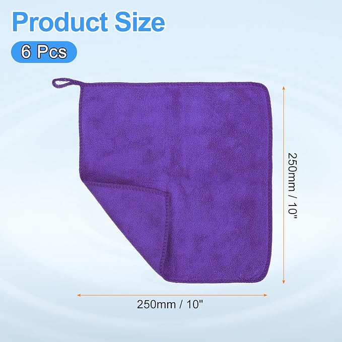 HARFINGTON 6 Pack Microfiber Cleaning Cloth - Image 2