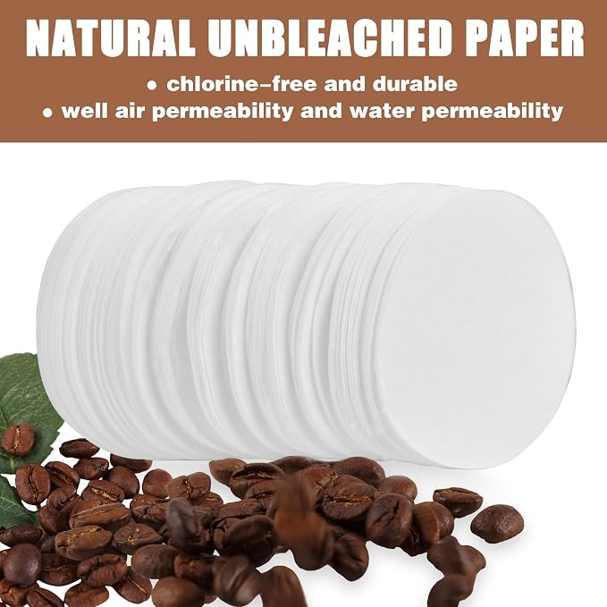 CEYAZYE 200 PCS Round Coffee Filter Paper, 56 mm Disposable Coffee Filters - Image 2