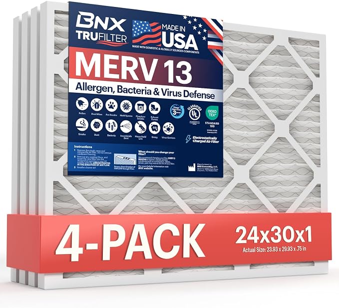 BNX TruFilter 24x30x1 Air Filter MERV 13 by BNX