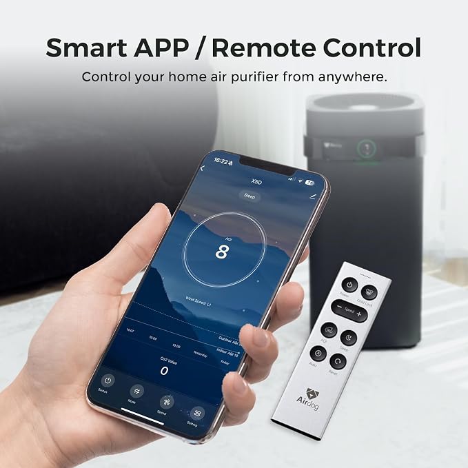 Airdog X5+ Air Purifier for Large Rooms up to 1600 Ft², Smart App Control - Image 5