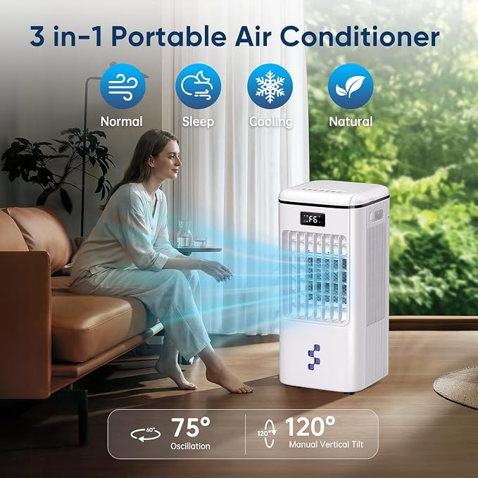 4-in-1 Evaporative Air Cooler, Portable Air Conditioner & Swamp Cooler - Image 2