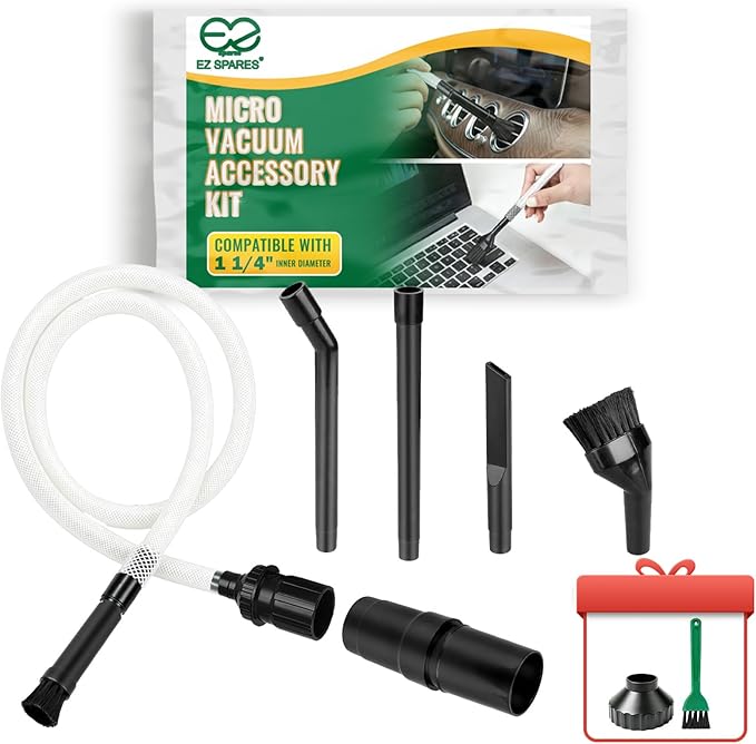 EZ SPARES Micro Cleaning Nozzle Kit, Micro Vacuum Attachment, Universal Vacuum by EZSPARES