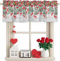 Poinsettia Berry Valance Curtains by LaBLUUX