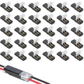 Double Wire Plug in Connector, 30 Pack, 18-22 AWG, 2Pin Lock Strip Connector by Unknown