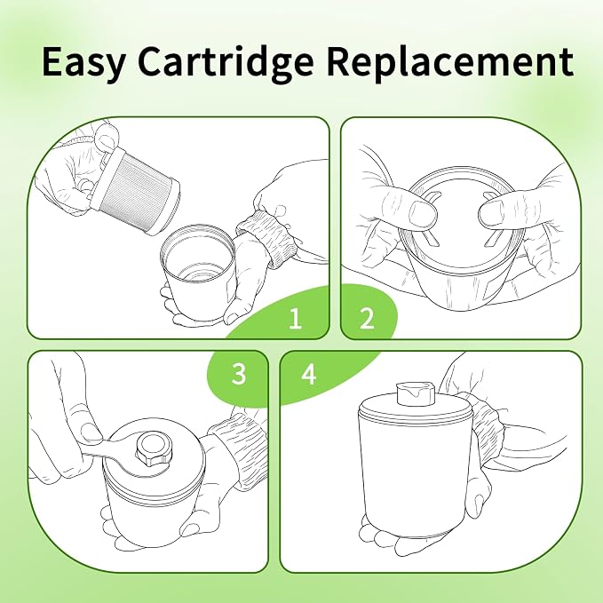 2-Pcs, Replacement Shower Filter Cartridge, Compatible - Image 4