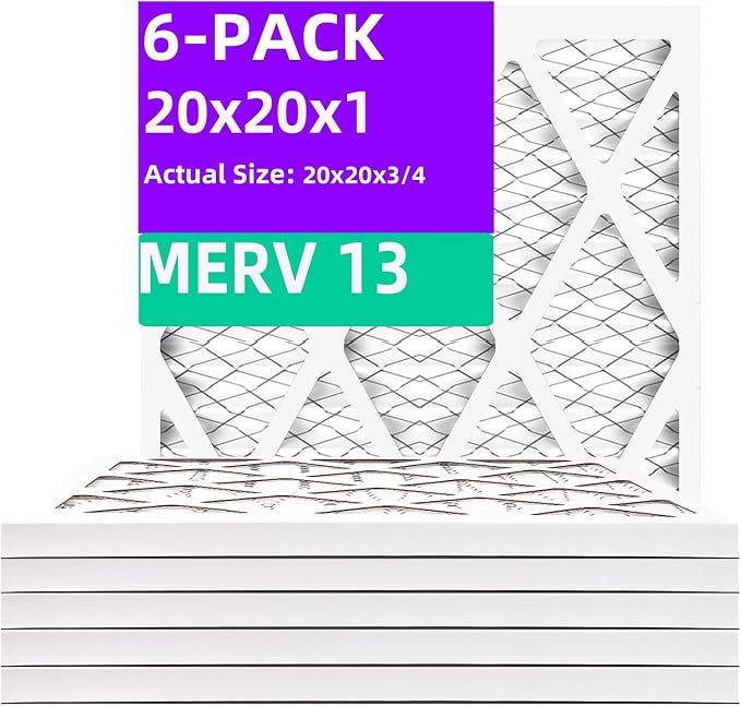 20x20x1 MERV 13 Pleated Air Filter MPR 1900 & FPR 10, Furnace Air Filters by Qingzhug