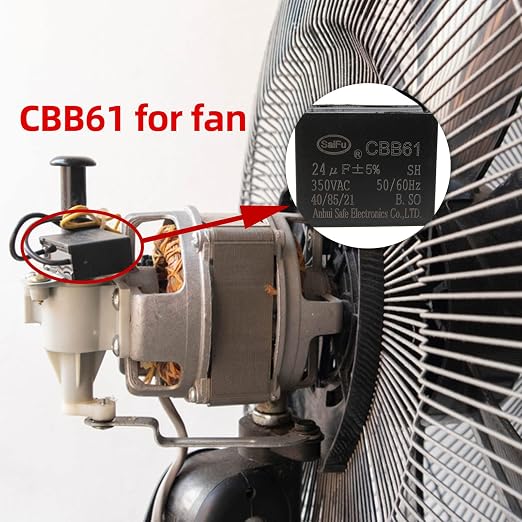 CBB61 Capacitor 24uf 350V AC Ceiling Fan 2 Wire 50/60Hz - Image 4