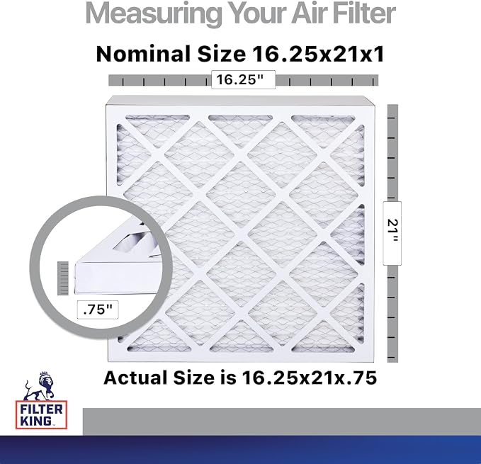 Filter King 16.25x21x1 Air Filter | 4-PACK | Carbon MERV 8 HVAC Pleated A/C - Image 2
