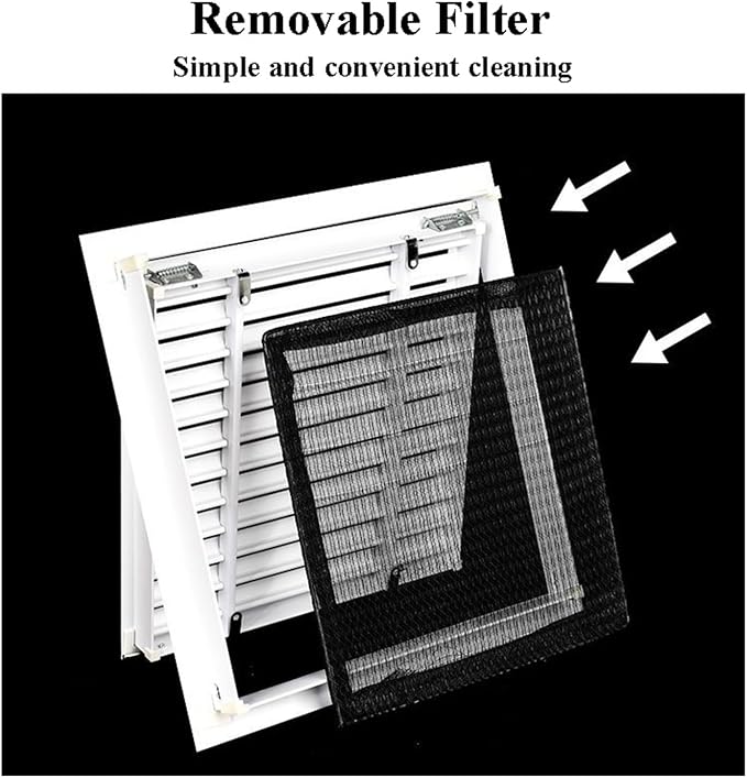 Removable Air Filter Grille Vent Cover Louvered Access Panel Grill 14"x22" Easy - Image 3
