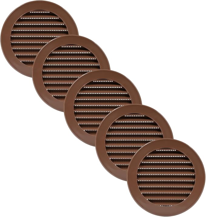 Vent Systems 4'' Inch Brown Pack of 5 Soffit Vent Covers by VentSystems