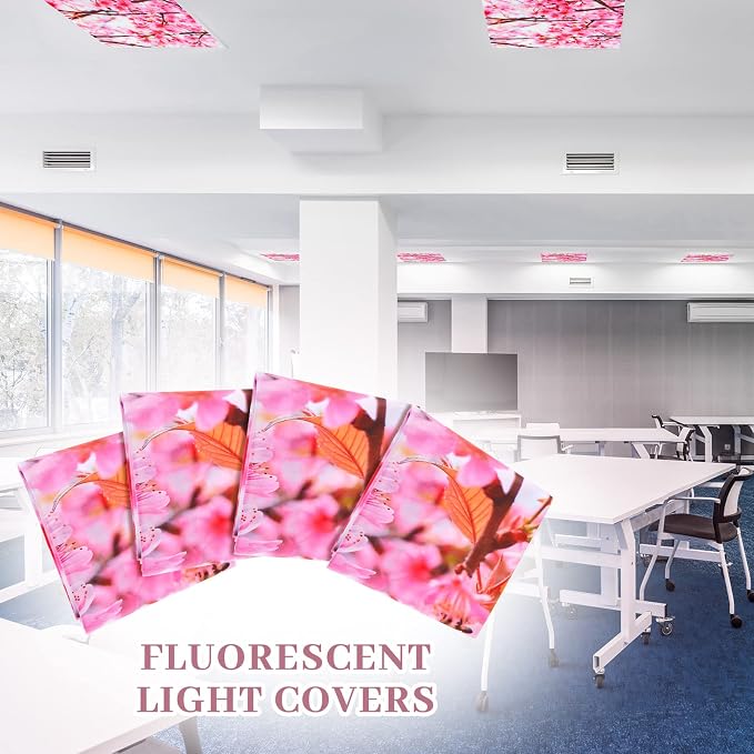 Hortsun Pack of 2 Fluorescent Light Covers 4 x 2 Feet Magnetic Ceiling Light - Image 6