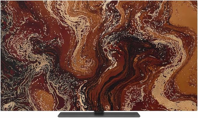 Abstract Brown Red Marble Texture Indoor TV Cover, Elastic TV Screen Protector by Unknown
