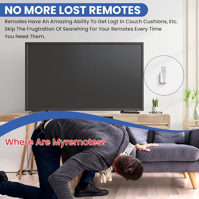 3 Pcs Wall Mount Remote Control Holders, Self Adhesive Media Player Air - Image 4